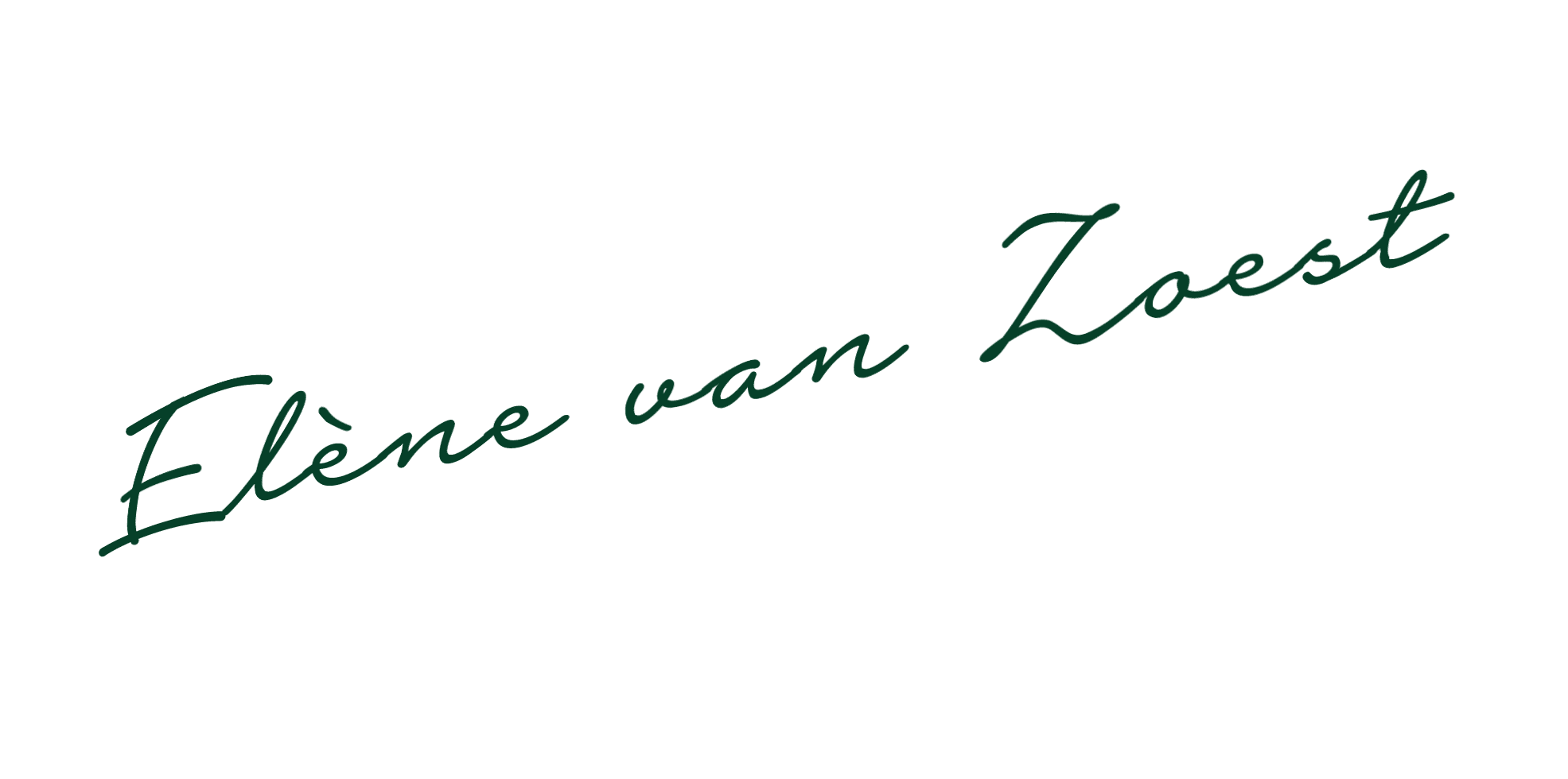 Handtekening Elène van Zoest